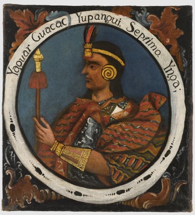 Yahuar Huacac Yupanqui, séptimo rey inca, mediados del siglo XVIII de Peruvian School